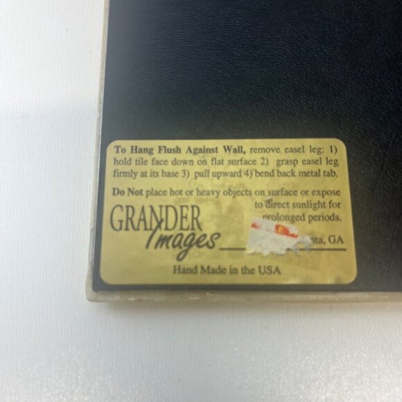 Cat Art Deco Tile Wall Hanging Grander Images USA Made Table Top Art - Picture 6 of 10